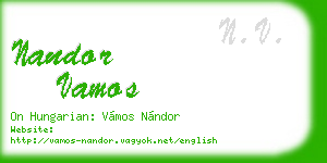 nandor vamos business card